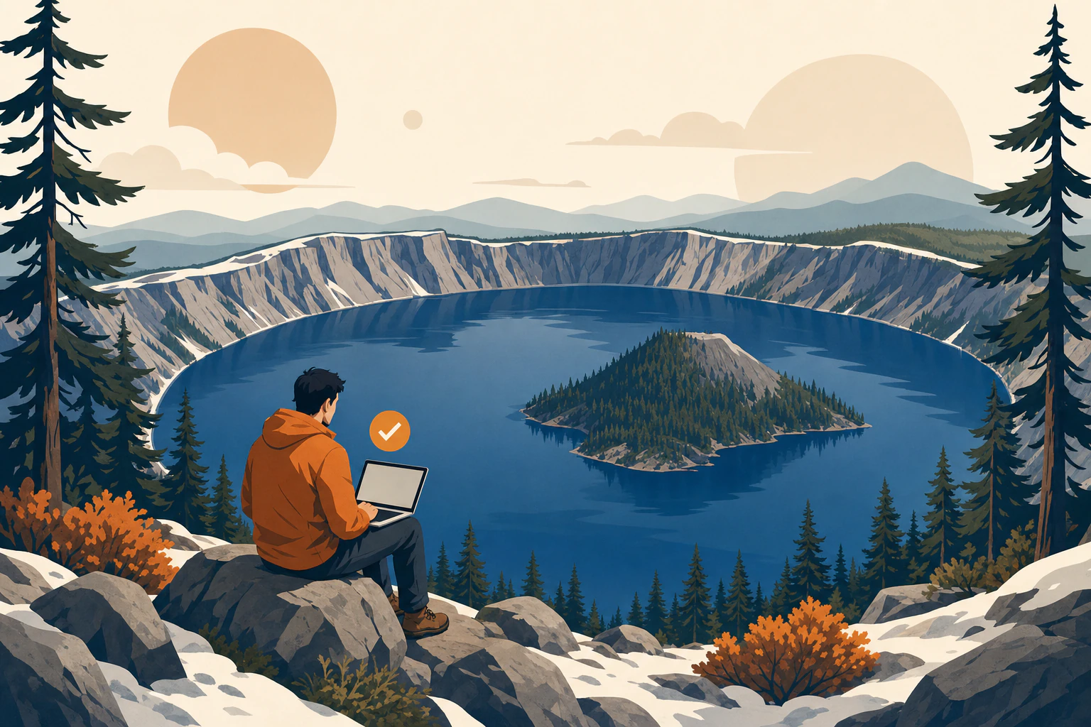 Crater Lake, in the wider Southern Oregon region that surrounds Ashland and the Rogue Valley