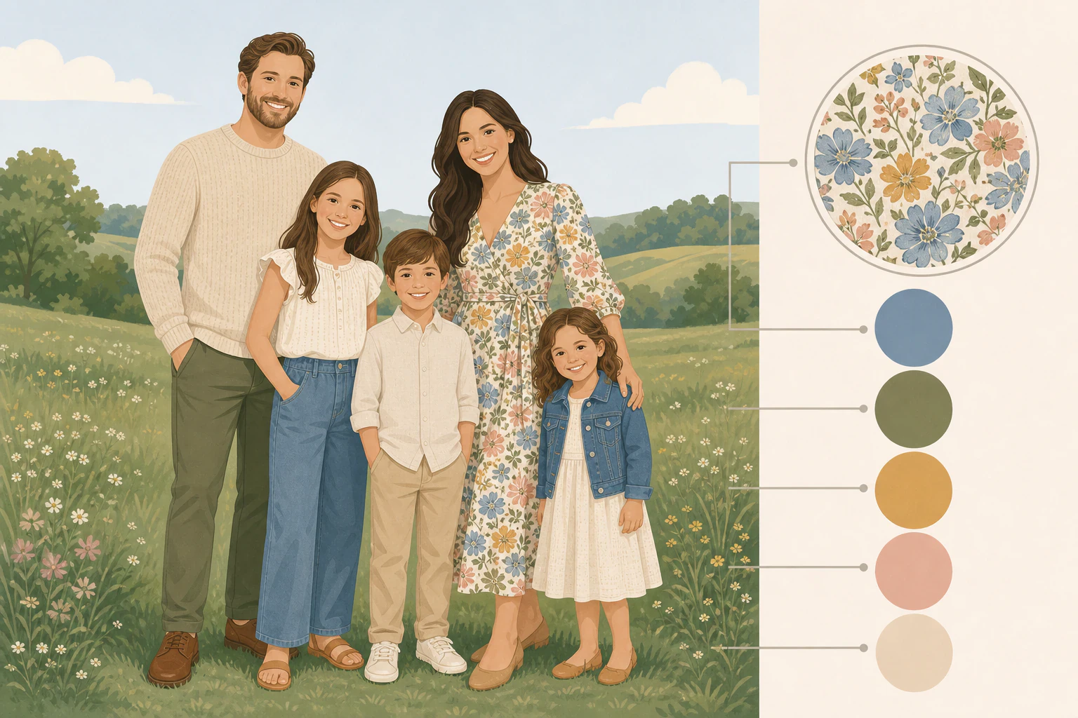 Anatomy of a Coordinated Family Outfit Palette