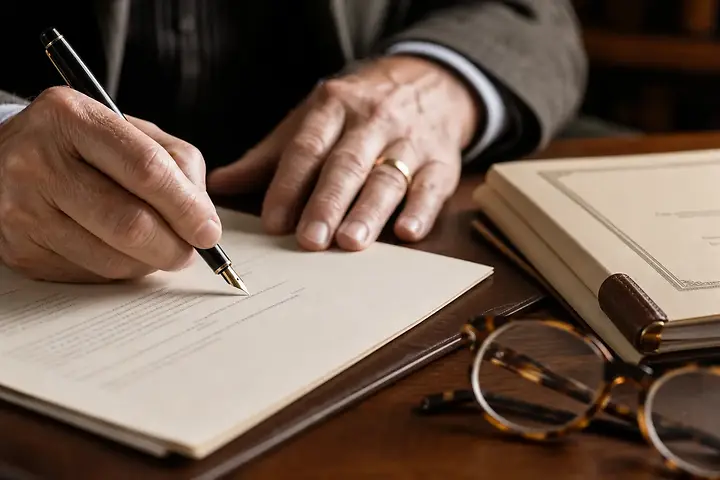 Signing a last will and testament